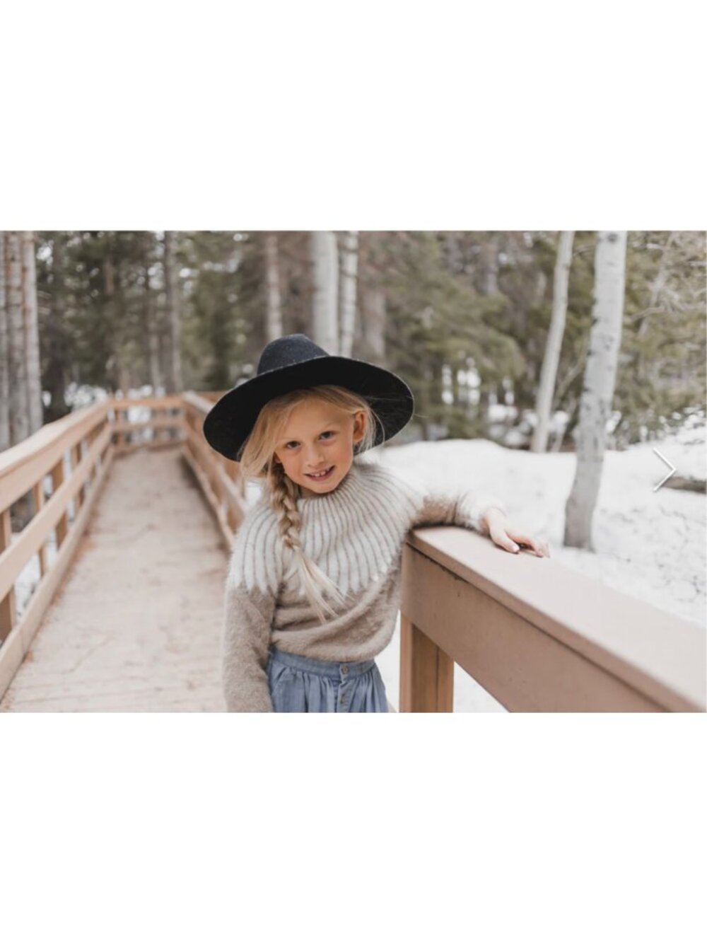 RARE NWT Rylee + Cru - Chalet Sweater Grey ​/​ Ivory  sz 18-24m